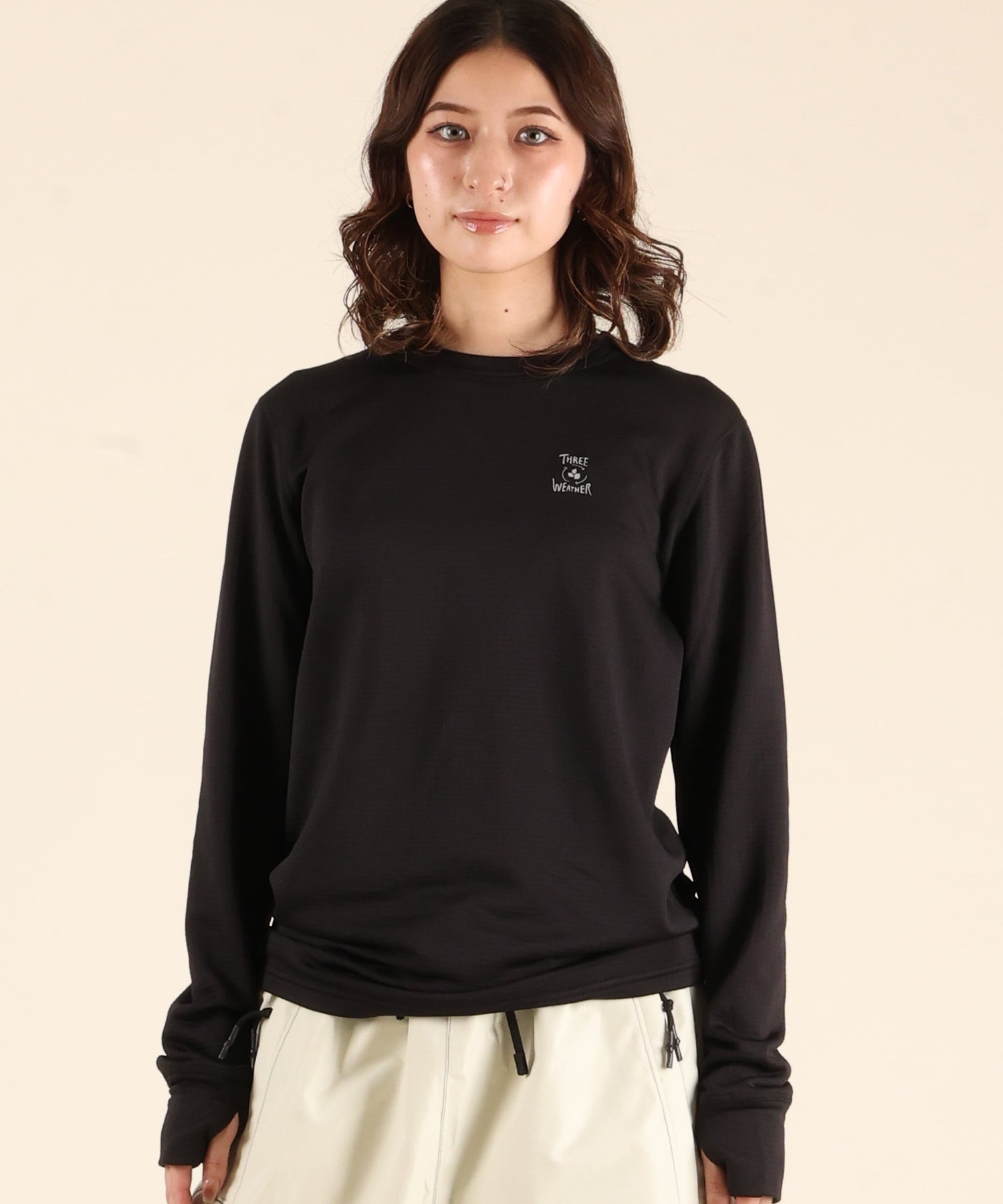 THREE WEATHER スリーウェザー WS SUPER WARMS TOPS MTWO-011C スノーボード インナー 【2526】(BLACK-SM)