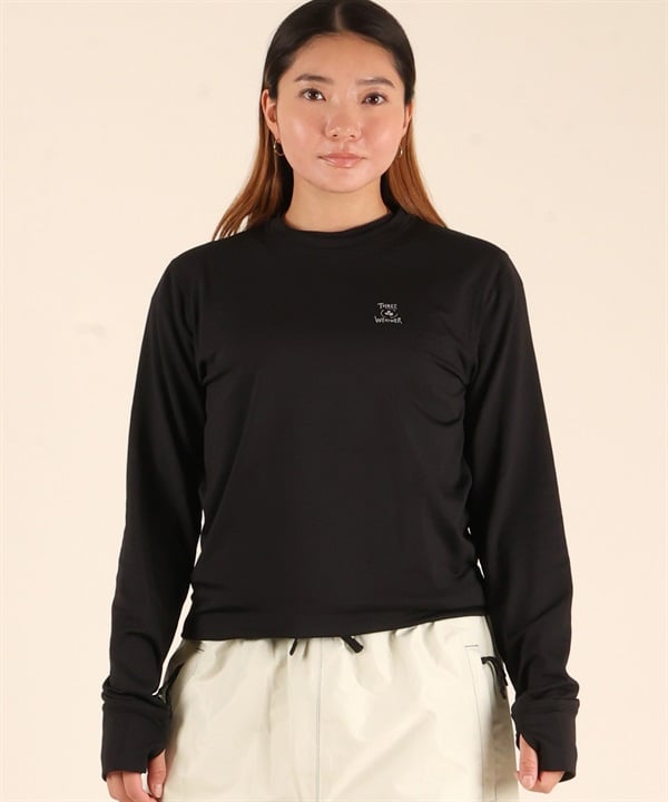THREE WEATHER スリーウェザー WS WARM TOPS MTWO-008C スノーボード インナー 【2526】(BLACK-SM)