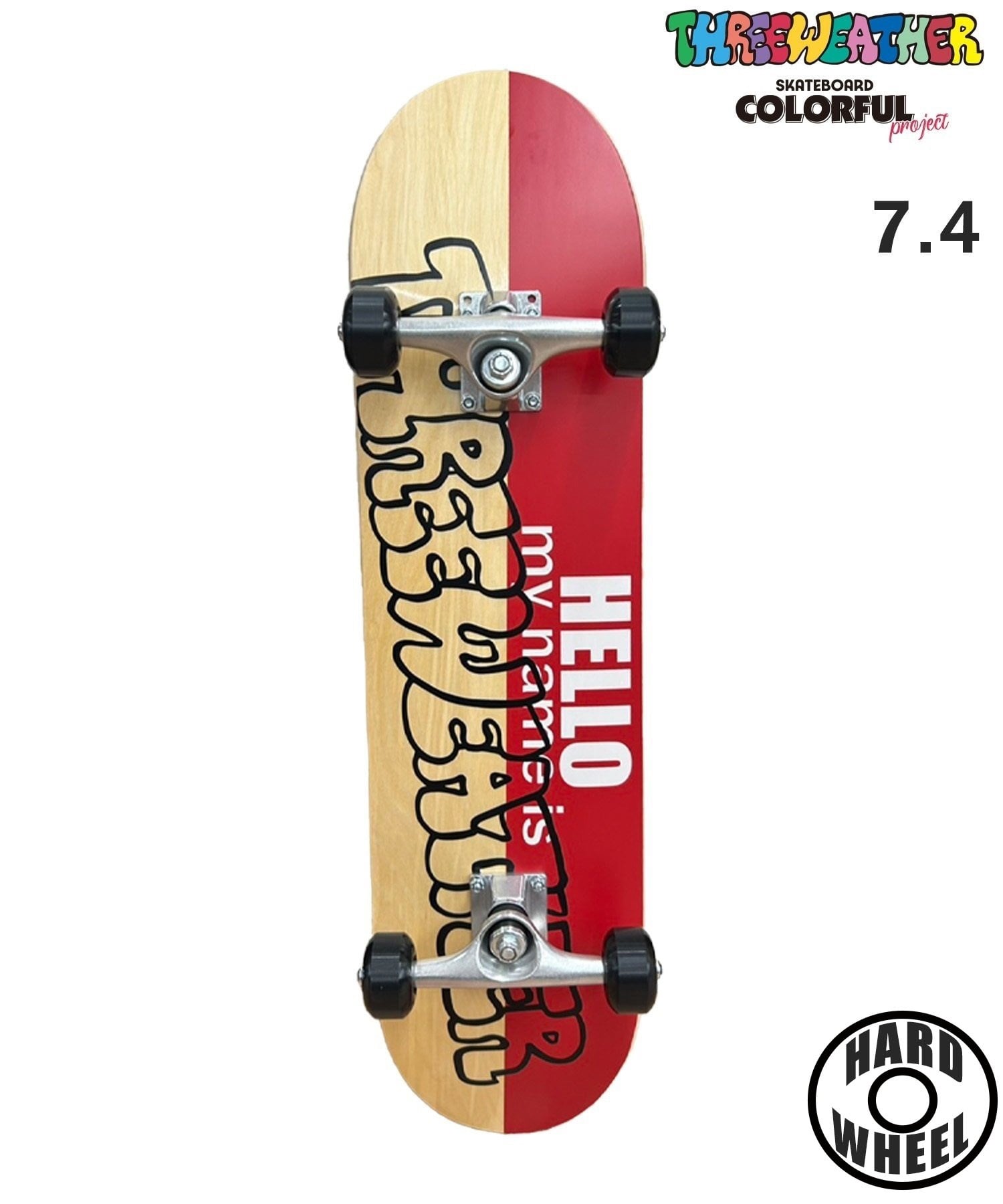THREE WEATHER スリーウェザー スケートボード コンプリート 7.0,7.4inch I COMP PLUS ムラサキスポーツ(NA/RD-7.4inch)
