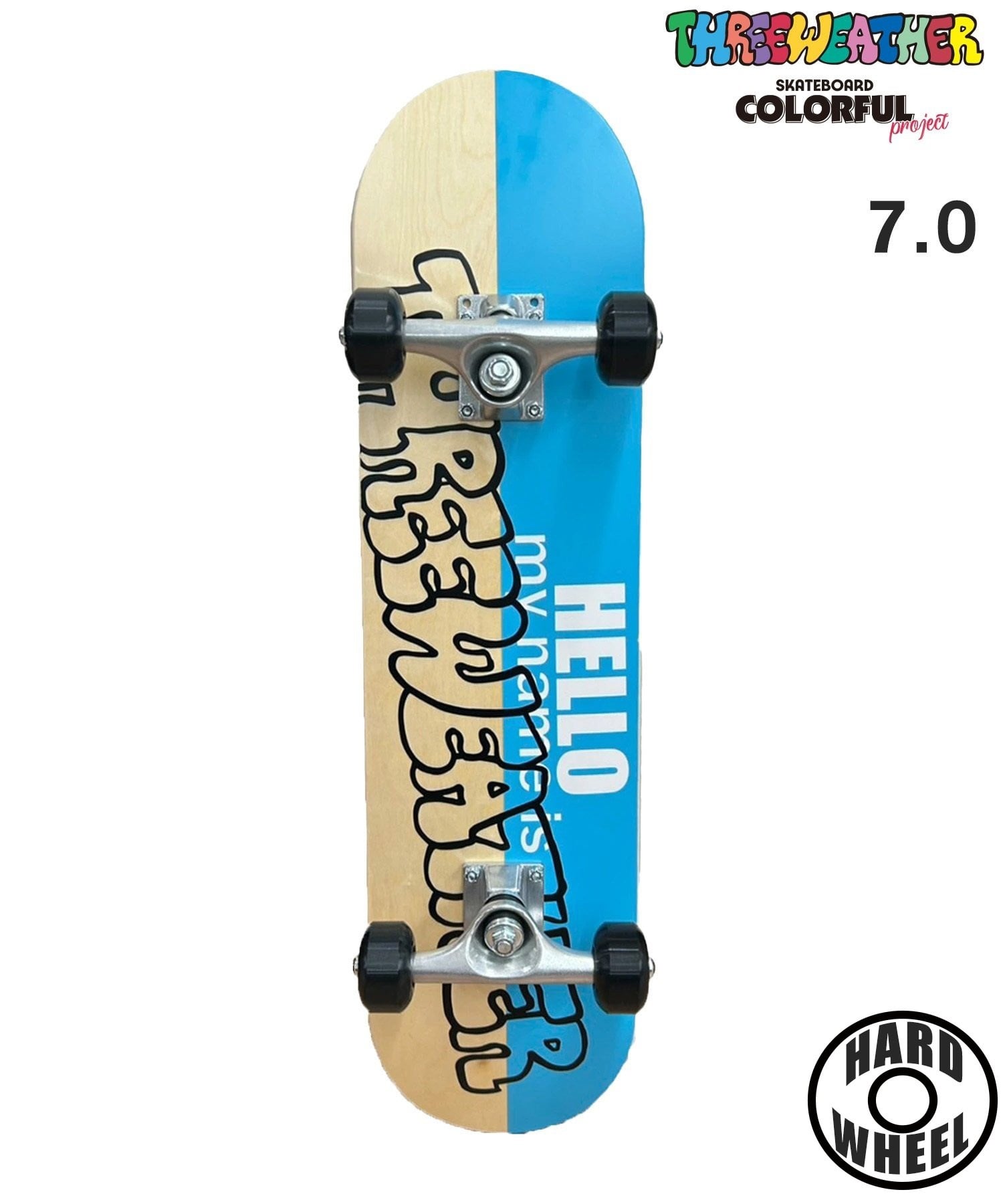 THREE WEATHER スリーウェザー スケートボード コンプリート 7.0,7.4inch I COMP PLUS ムラサキスポーツ(NA/BL-7inch)