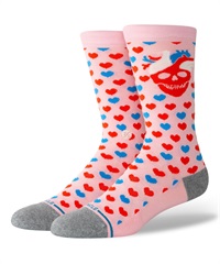 STANCE スタンス ソックス 靴下 STRANGE LOVE コラボモデル HEARTED CREW A545A25HEA#PNK(PINK-M)