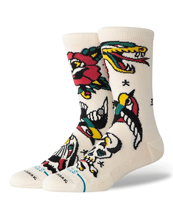 STANCE スタンス ソックス 靴下 ロゴ クルー丈 FLASH CREW A555C25FLA#CVS