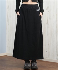 DC ディーシー スカート レディース ロングスカート リブ スリット LSK254318M ムラサキスポーツ限定(BLK-M)