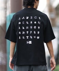 NEW ERA ニューエラ 半袖 Tシャツ メンズ バックプリント MLB ロゴ オーバーサイズ 14410064(BK-M)