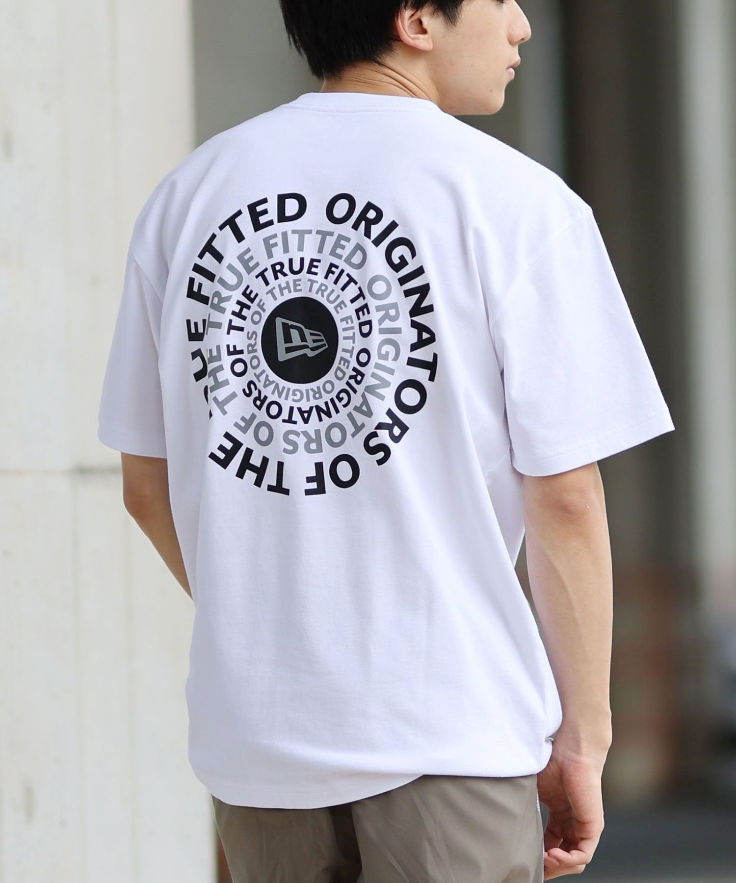 NEW ERA ニューエラ 半袖 Tシャツ メンズ ロゴ バックプリント Circle OOTTF 14410110(WT-M)