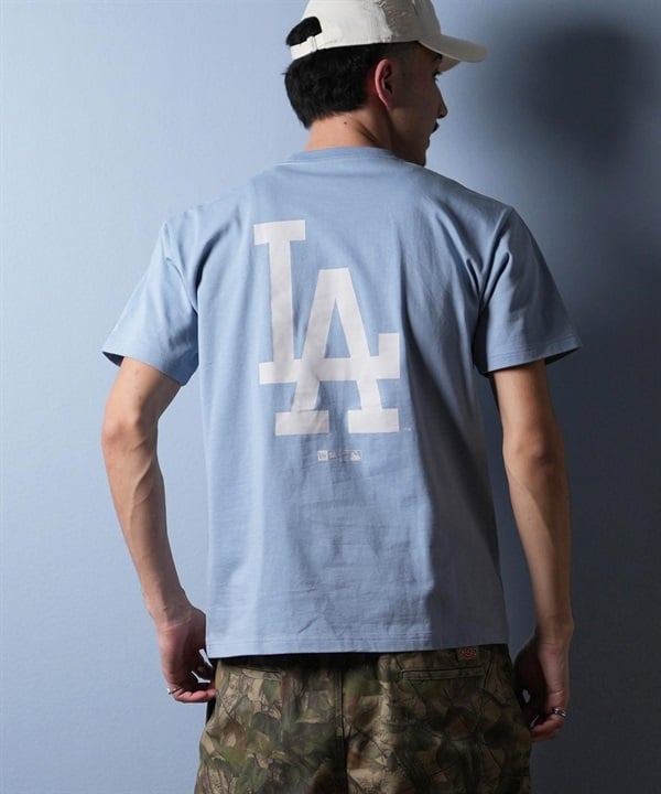 NEW ERA ニューエラ 半袖 Tシャツ メンズ バックプリント MLB ロサンゼルス・ドジャース 14697015 ムラサキスポーツ限定