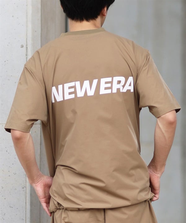 NEW ERA ニューエラ ラッシュガード メンズ 半袖 Tシャツ バックプリント 水陸両用 ユーティリティ UVカット 吸汗速乾 セットアップ対応 14391949(BE-M)