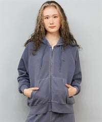 NEW ERA ニューエラ ジップアップ パーカー レディース 裏毛 スウェット フルジップフーディー ガーメントダイ スレート 14674663(SLT-S)