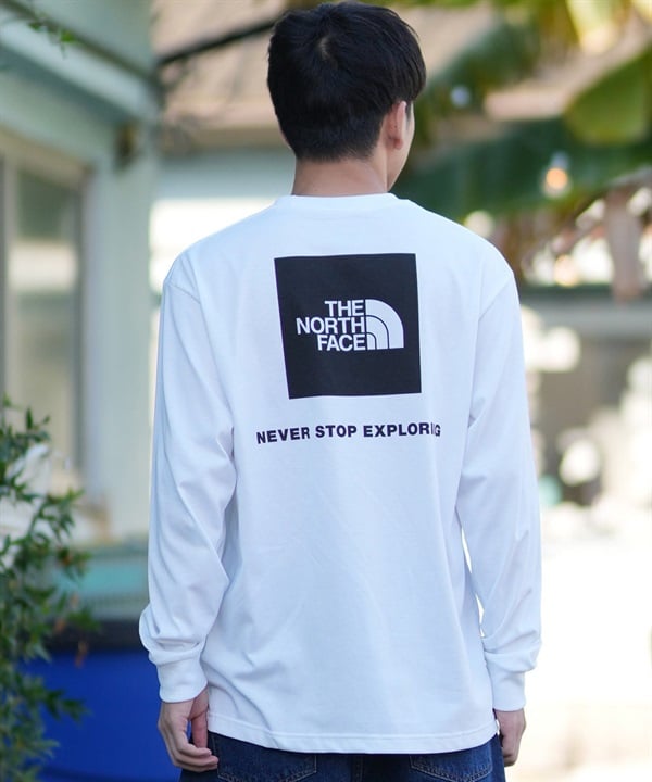 THE NORTH FACE ザ・ノース・フェイス 長袖 Tシャツ ロンT メンズ ロゴ ロングスリーブバックスクエアロゴティー NT32442