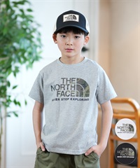 THE NORTH FACE ザ・ノース・フェイス Tシャツ キッズ 半袖 UVカット ショートスリーブカモロゴティー NTJ32359(WW-130cm)