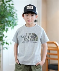 THE NORTH FACE ザ・ノース・フェイス Tシャツ キッズ 半袖 UVカット ショートスリーブカモロゴティー NTJ32359(ZZ-130cm)