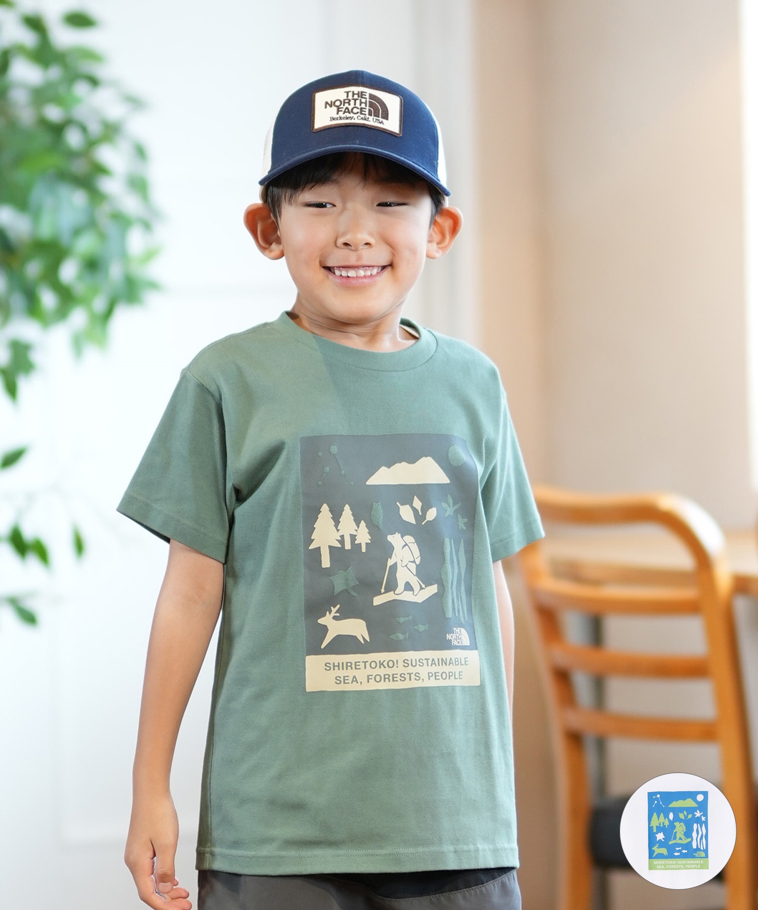 THE NORTH FACE ザ・ノース・フェイス Tシャツ キッズ 半袖 UVカット ショートスリーブシレトコトコティー NTJ32534ST(W-130cm)