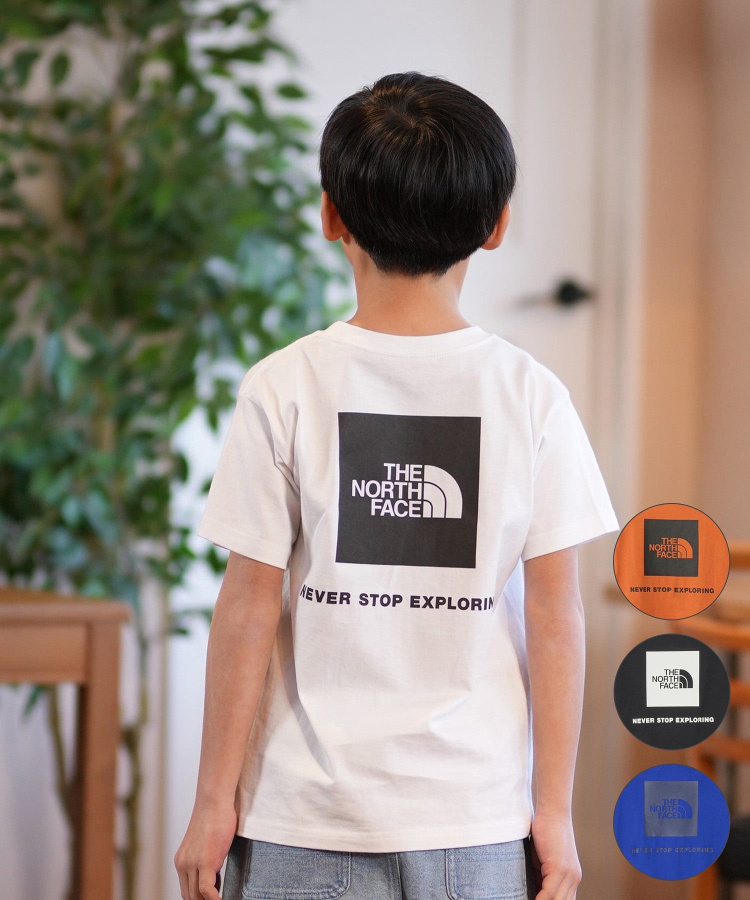 THE NORTH FACE ザ・ノース・フェイス Tシャツ キッズ 半袖 ショートスリーブバックスクエアロゴティー NTJ32538(W-130cm)