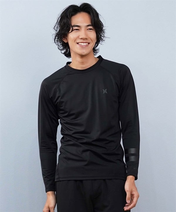 Hurley ハーレー 水着 ラッシュガード 長袖 Tシャツ ロンT メンズ UVカット ロゴ MSRG251003
