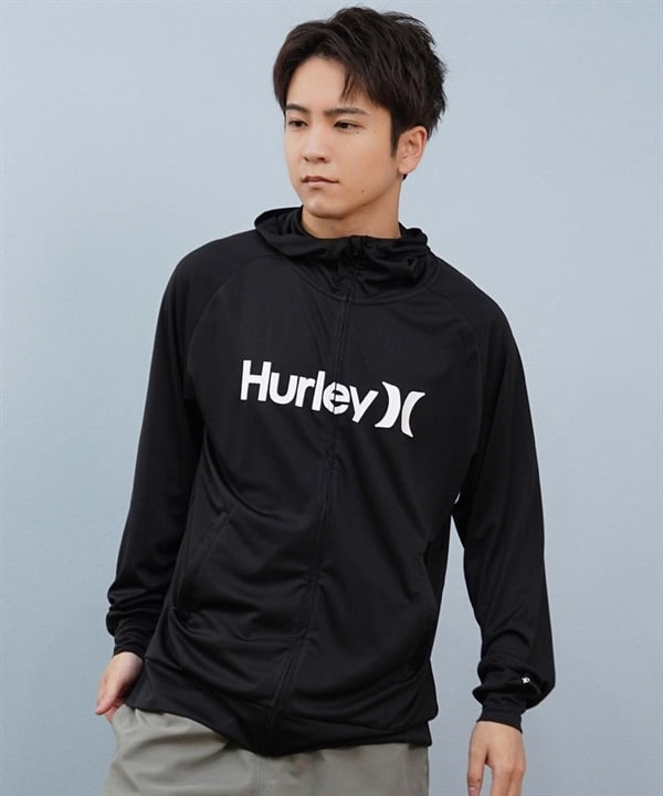 Hurley ハーレー 水着 ラッシュガード ジップアップ パーカー メンズ UVカット ロゴ シンプル MSRG251010