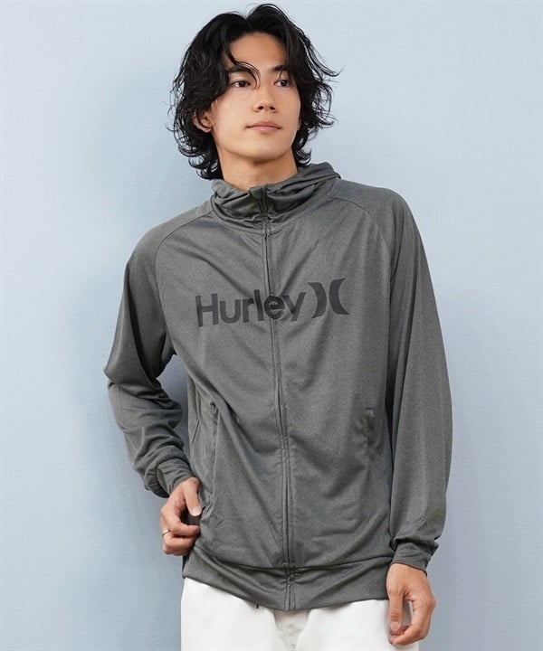 Hurley ハーレー 水着 ラッシュガード ジップアップ パーカー メンズ UVカット ロゴ シンプル MSRG251010