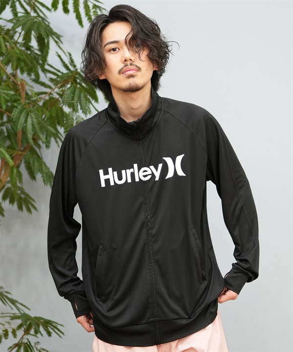 Hurley ハーレー 水着 ラッシュガード 長袖 Tシャツ ロンT メンズ UVカット ロゴ ジップアップ MSRG251012