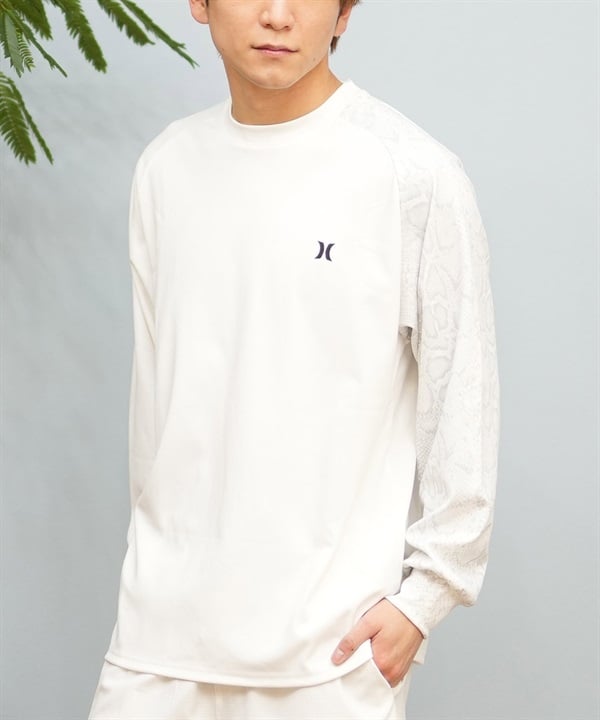 Hurley ハーレー 水着 ラッシュガード 長袖 Tシャツ ロンT メンズ ワンポイント ロゴ 水陸両用 吸水速乾 UVカット MULS251016