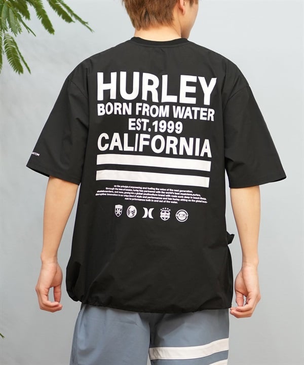 Hurley ハーレー ラッシュガード 半袖 メンズ Tシャツ バックプリント オーバーサイズ 水陸両用 UVカット MUSS251085