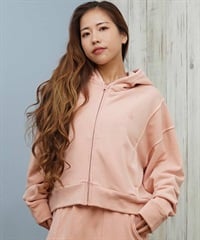 Hurley ハーレー ジップアップ パーカー レディース ワンポイント ロゴ 裏毛 SWEAT PIGMENT FZ HOODIE WCFF252030(FRS-M)