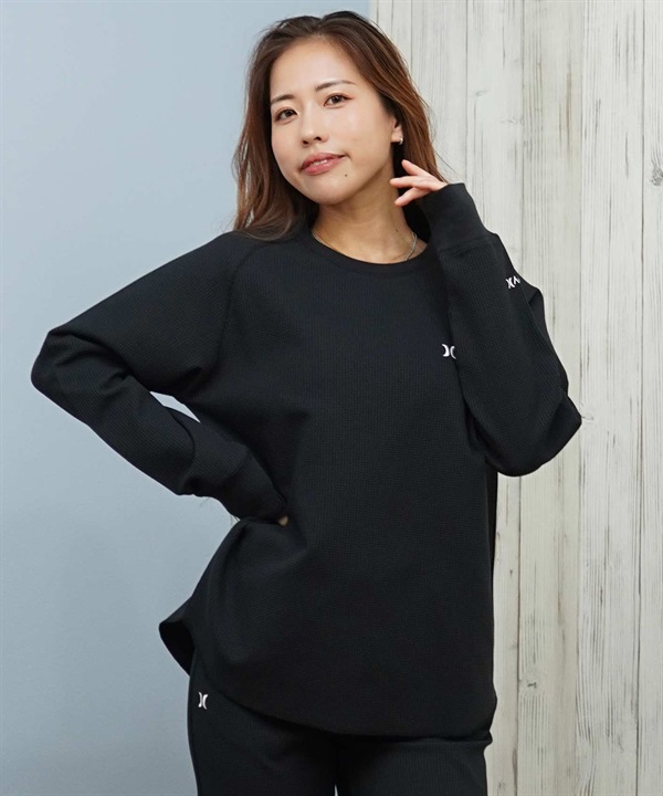 Hurley ハーレー 長袖 Tシャツ ロンT レディース サーマル ワッフル素材 ロゴ ワンポイント セットアップ対応 THERMAL LS TEE WCLS252046