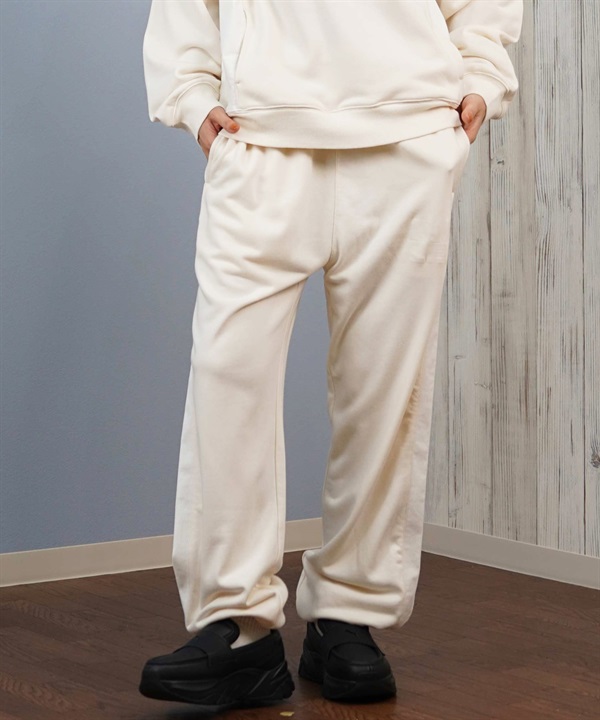 Hurley ハーレー ロングパンツ レディース スウェット ライン ウエストゴム 異素材ミックス セットアップ対応 TERRY CDR SWITCHING PANTS WCFB252024(OWHT-M)