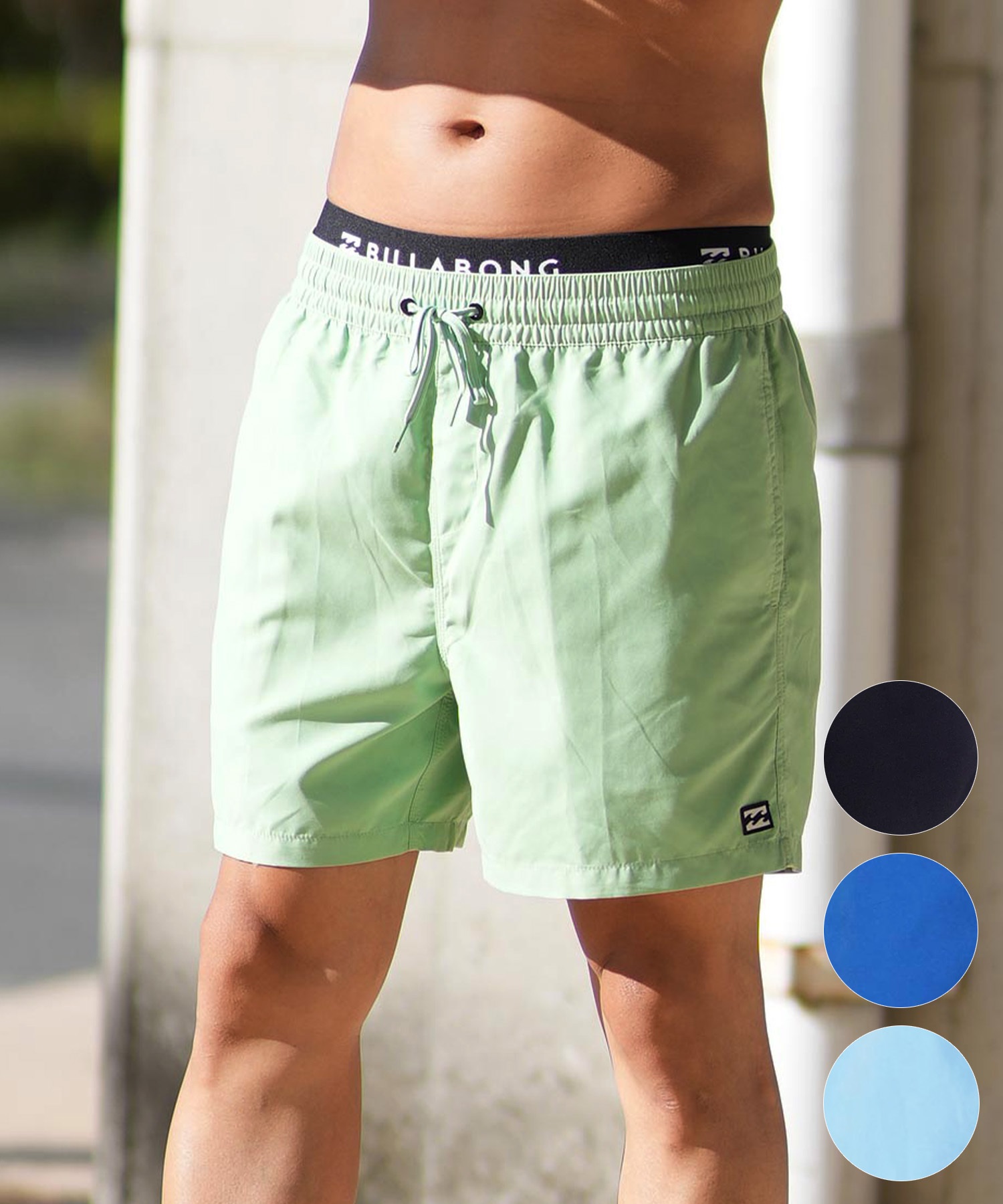 BILLABONG ビラボン 水着 トランクス メンズ ボードショーツ サーフパンツ ワンポイント ロゴ 16インチ 水陸両用 BF011-530(BLK-S)