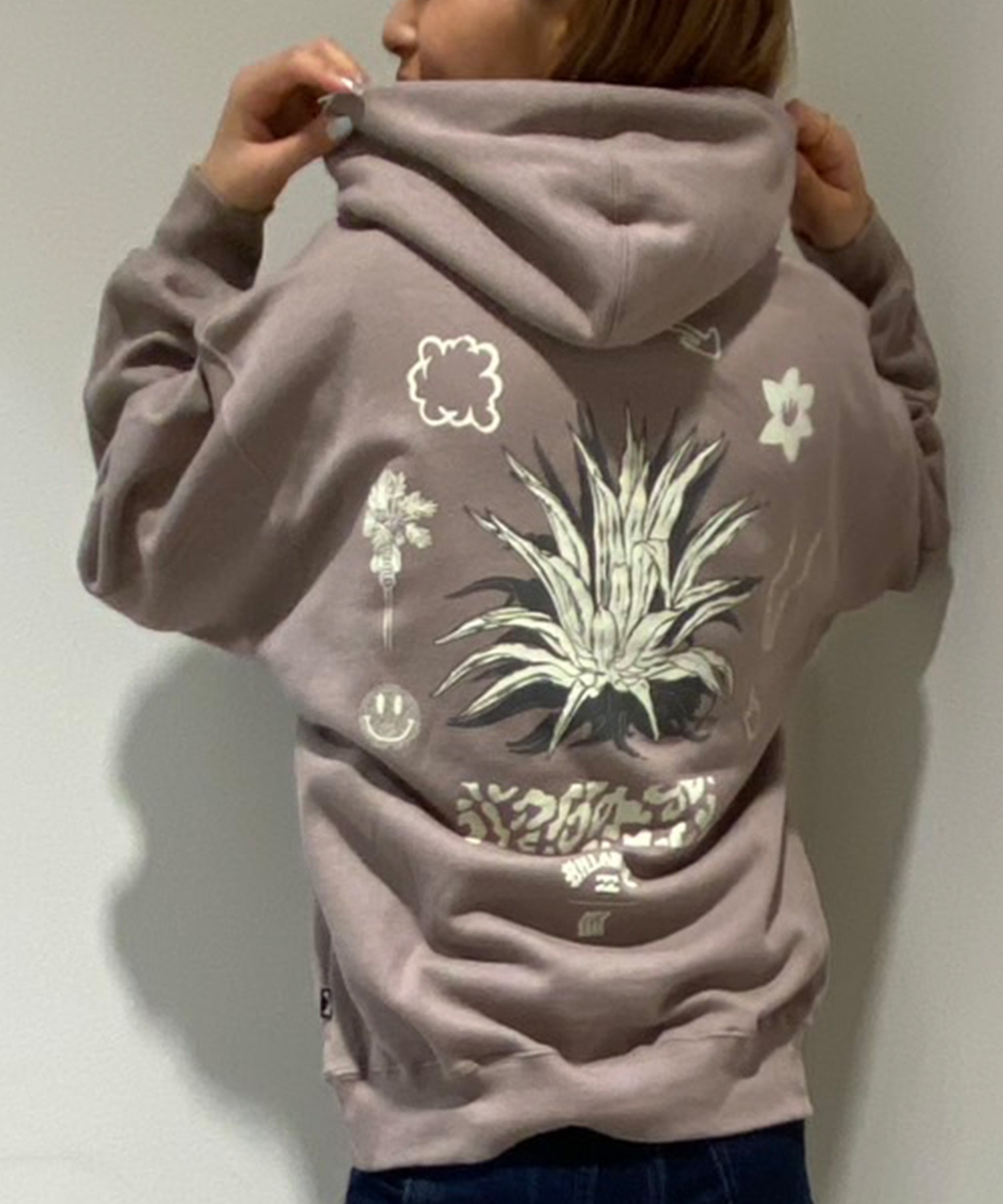 BILLABONG ビラボン パーカー プルオーバー レディース スウェット フーディー バックプリント 裏毛 BF013-015(CZU0-M)