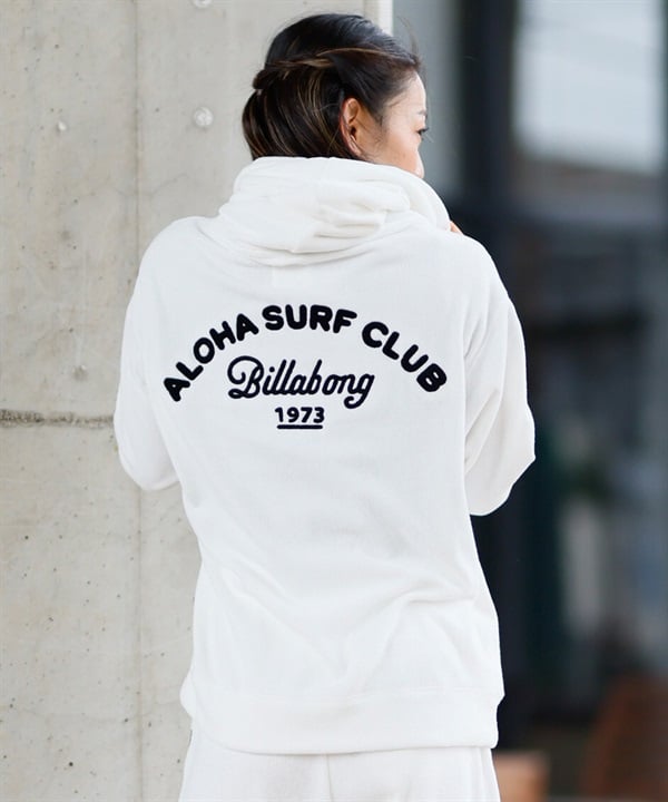 BILLABONG ビラボン パーカー ジップアップ レディース パイル生地 バックロゴ セットアップ対応 BF013-007(SCS-M)