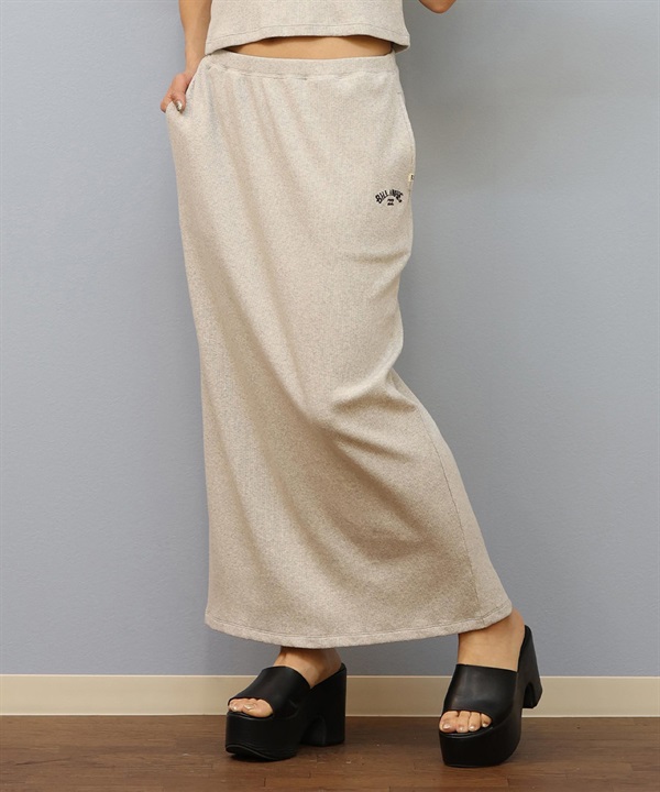 BILLABONG ビラボン スカート レディース Iライン ロング丈 リブ素材 セットアップ対応 BF01C-602