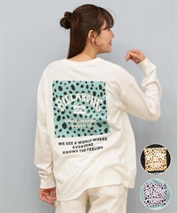 BILLABONG ビラボン 長袖 Tシャツ ロンT レディース バックプリント SQUARE LOGO BOY FIT LS TEE BF014-052(BLK-M)