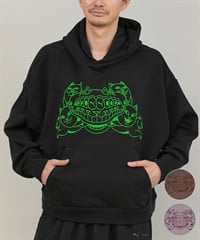 9月27日発売 PUMA プーマ × RIPNDIP リップンディップ コラボ メンズ ボクシー グラフィック フーディ プルオーバー パーカー 裏毛 632414(01-M)