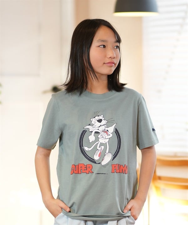 PUMA プーマ Tシャツ キッズ 半袖 スーパープーマ SUPER PUMA 629864