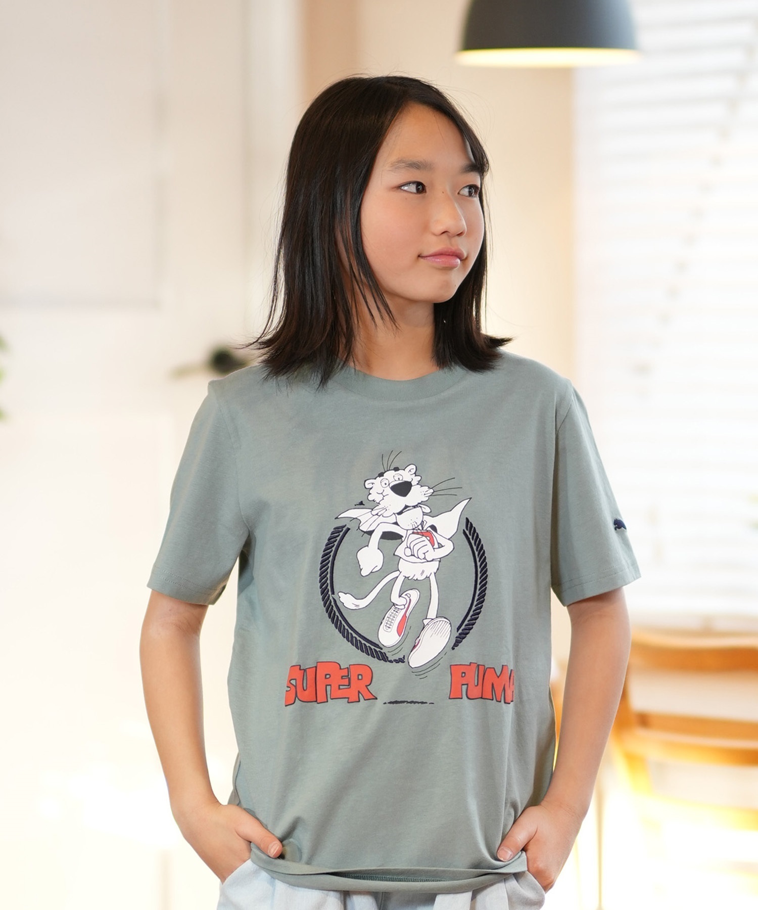 PUMA プーマ Tシャツ キッズ 半袖 スーパープーマ SUPER PUMA 629864(30-128cm)