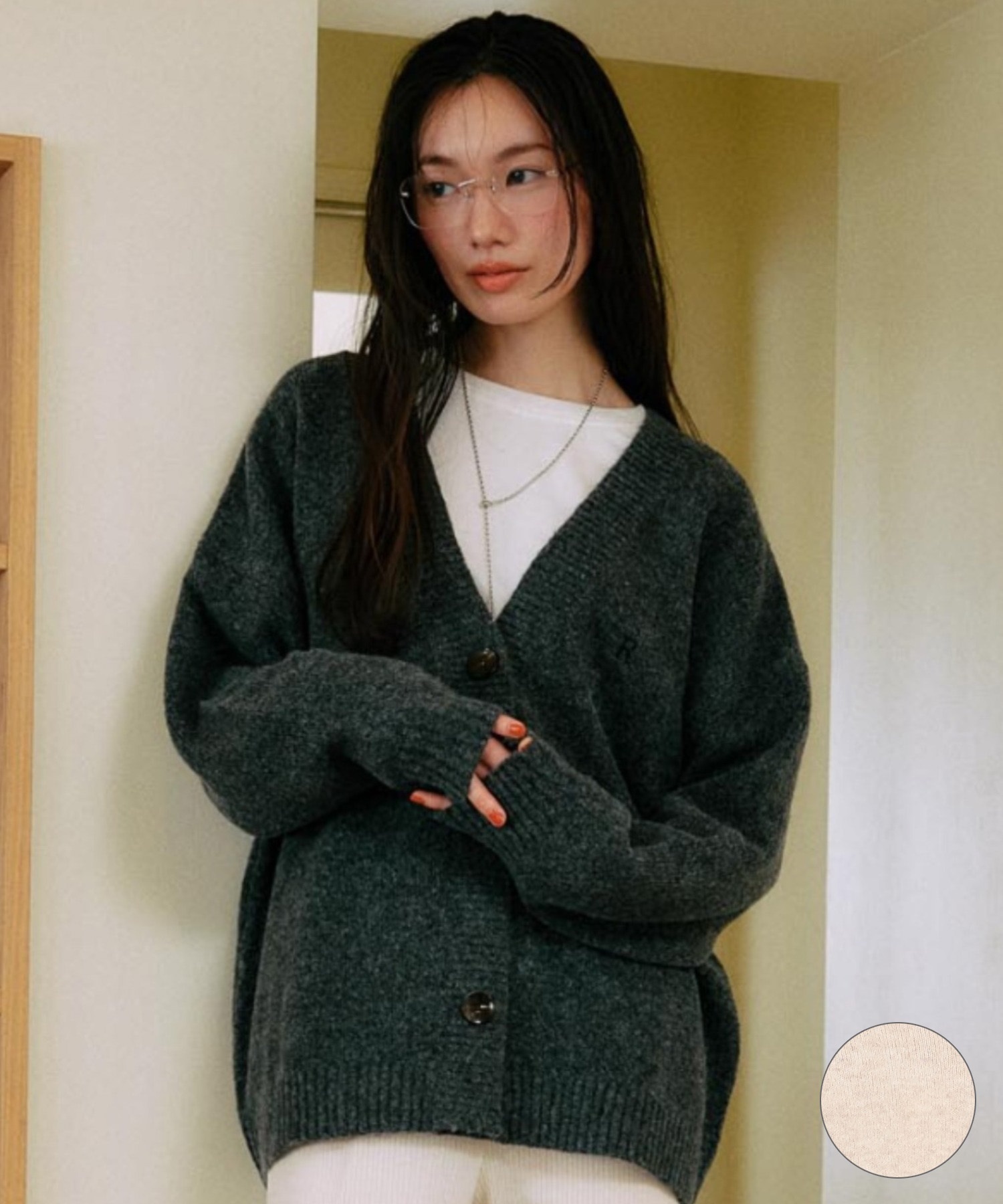 RIKKA FEMME リッカファム ニット セーター カーディガン レディース ビッグシルエット RF25FW23(IVO-FREE)