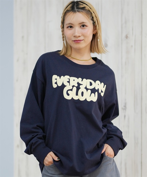 RIKKA FEMME リッカファム 長袖 Tシャツ ロンT レディース 発泡プリント RF25FW01