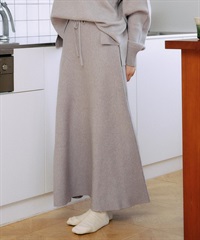 RIKKA FEMME リッカファム ロングスカート レディース リブニットスカート セットアップ対応 RF25FW15(GRY-FREE)