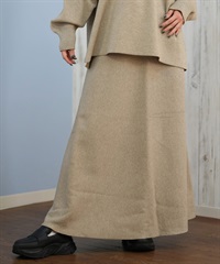 RIKKA FEMME リッカファム ロングスカート レディース リブニットスカート セットアップ対応 RF25FW15(BEG-FREE)