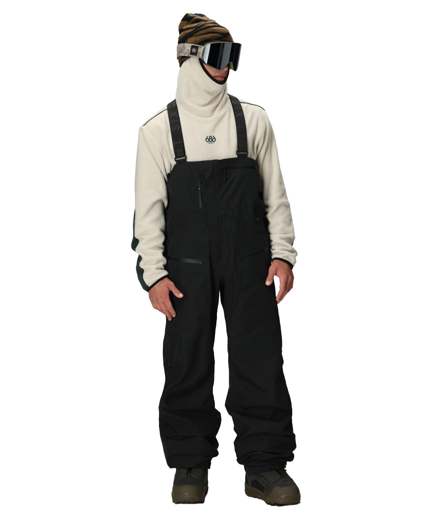 686 シックスエイトシックス GORE-TEX 3L ATV BIB スノーボード ウェア パンツ ユニセックス ゴアテックス 25-26モデル MM A17【2526】(BLK-M)
