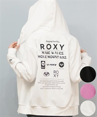 ROXY ロキシー ジップアップ パーカー レディース バックプリント ロゴ HISTORICAL LOGO ZIP HOODIE RZP254027(BLK-M)