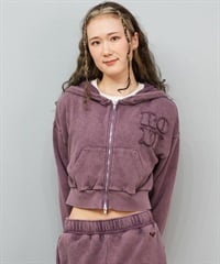 ROXY ロキシー ジップアップ パーカー レディース ウォッシュ加工 クロップド丈 ショート丈 セットアップ対応 YOLO ZIP RZP254034(BER-S)