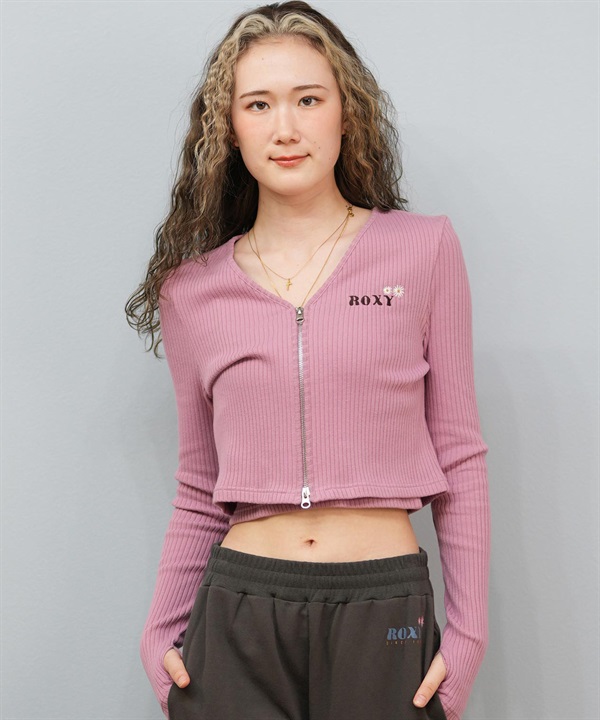 ROXY ロキシー ニット セーター カーディガン レディース クロップド丈 ショート丈 2点セット RDK254010
