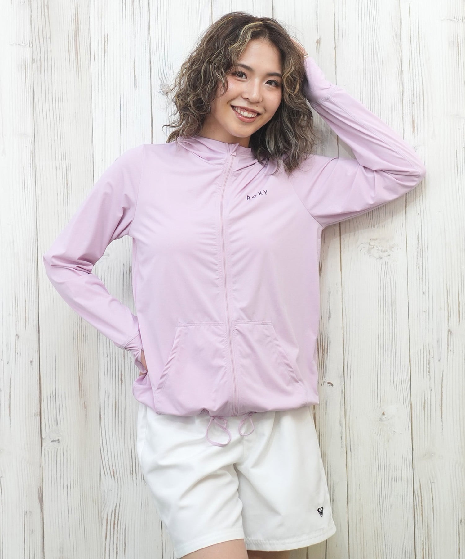 ROXY ロキシー 水着 レディース ラッシュガード ジップアップ パーカー UVカット 接触冷感 速乾 軽量 AURORA RLY251029(MOV-S)