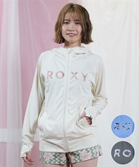 ROXY ロキシー ラッシュガード レディース パーカー ジップアップ 長袖 水陸両用 UVカット ARTSY FLORAL LOGO PARKA RLY251041(BLU-S)