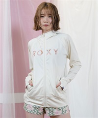 ROXY ロキシー ラッシュガード レディース パーカー ジップアップ 長袖 水陸両用 UVカット ARTSY FLORAL LOGO PARKA RLY251041(OWT-S)