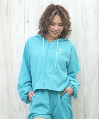 ROXY ロキシー ラッシュガード レディース パーカー ジップアップ 長袖 水陸両用 UVカット SEASIDE BLUE RLY251049(TRQ-M)