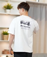 columbia コロンビア 半袖 Tシャツ メンズ 水陸両用 ユーティリティ UVケア PM0684 ムラサキスポーツ限定(100-S)