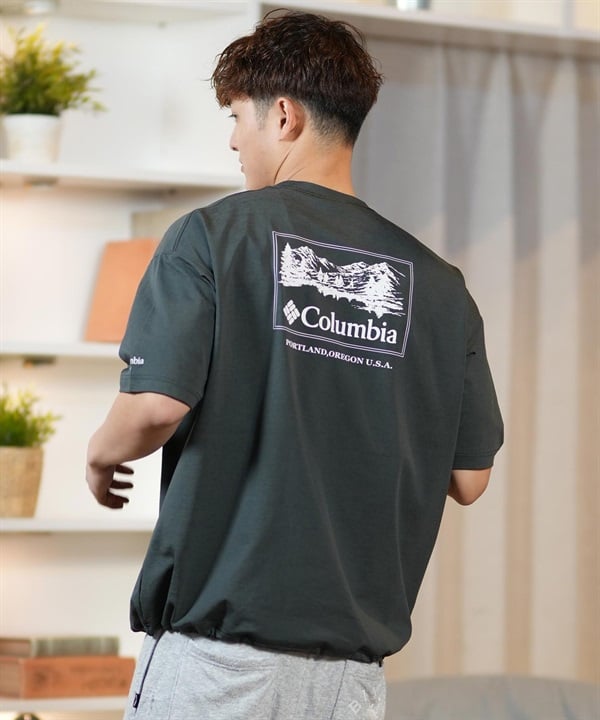 columbia コロンビア 半袖 Tシャツ メンズ 水陸両用 ユーティリティ UVケア PM0684 ムラサキスポーツ限定