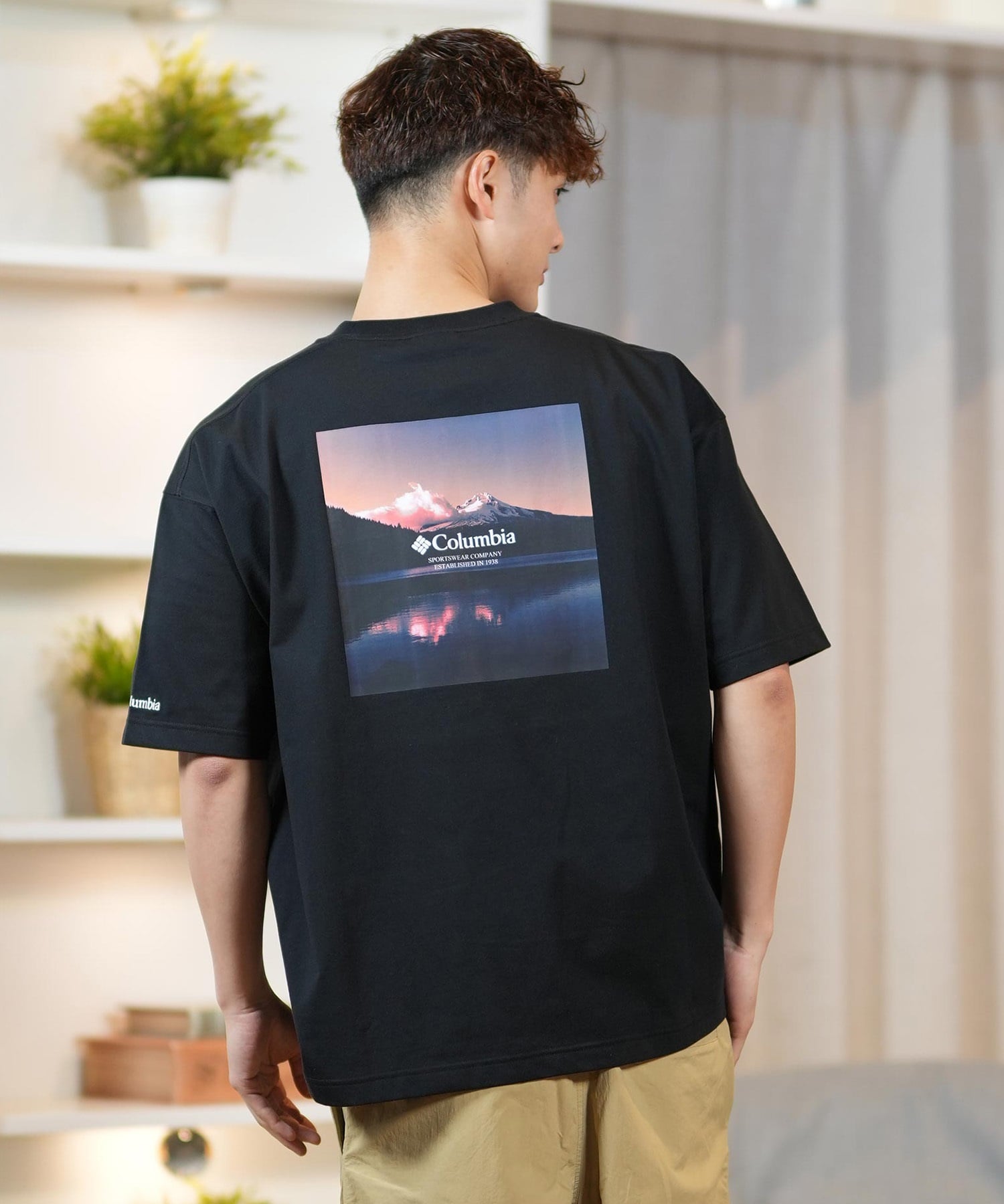 columbia コロンビア 半袖 Tシャツ メンズ バックプリント 吸湿速乾 PM0729 ムラサキスポーツ限定(10-S)