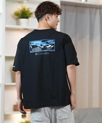 Columbia コロンビア 半袖 Tシャツ メンズ オーバーサイズTシャツ UVケア バックプリント PM4502 ムラサキスポーツ限定(10-S)